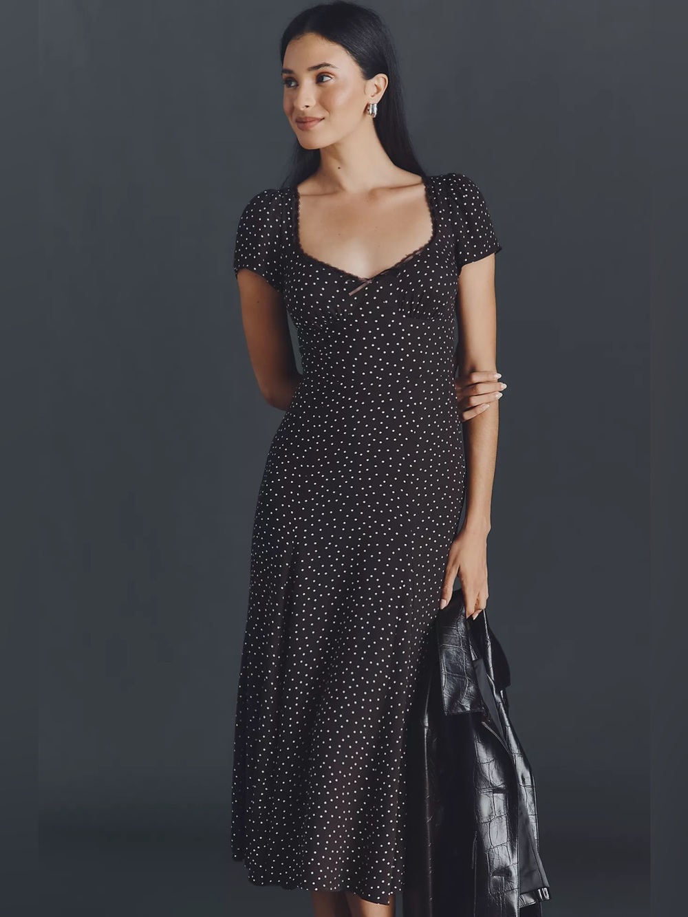 NWT Anthropologie Reformation Afton Short-Sleeve A-Line Midi Dress Size 6